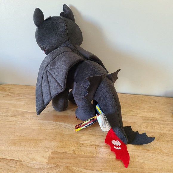 How to Train Your Dragon Black Toothless Plush Stuffed Animal Pillow - Picture 5 of 8